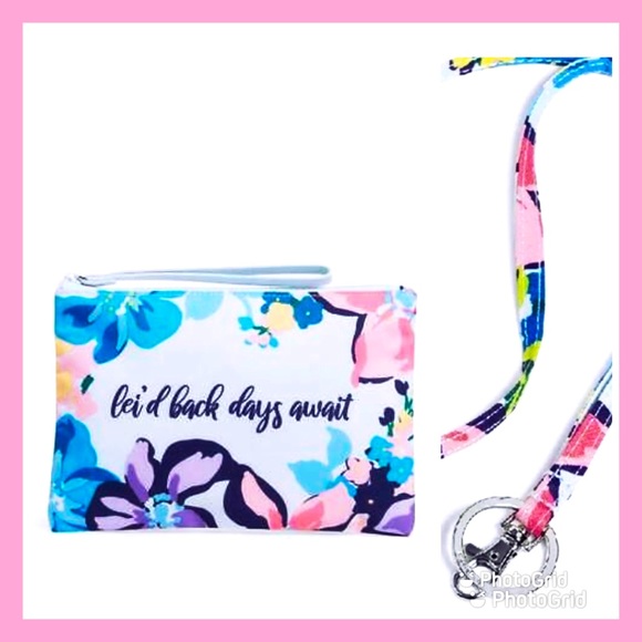 🌸NIP Vera Bradley Wristlet and Lanyard Set Marian Floral🌸 - Picture 1 of 7